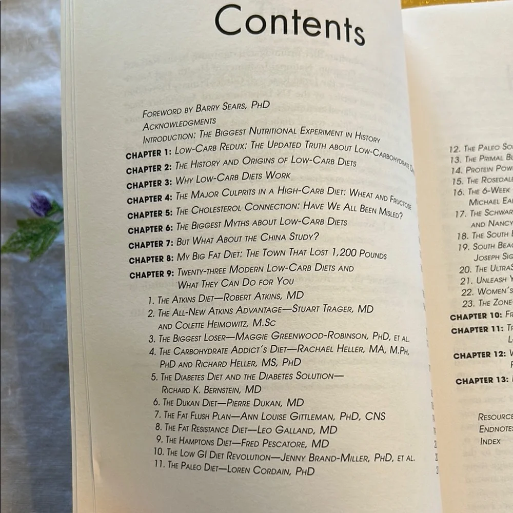 Living Low Carb Book by Jonny Bowden - Gold and Blue Cover; Great Condition!